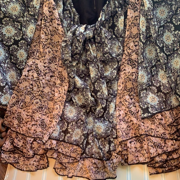 2X HOST PIC FREE PEOPLE GABI FLORAL PRINT TUNIC/DRESS BLACK MULTI KNOCKOUT PIECE - Picture 14 of 16